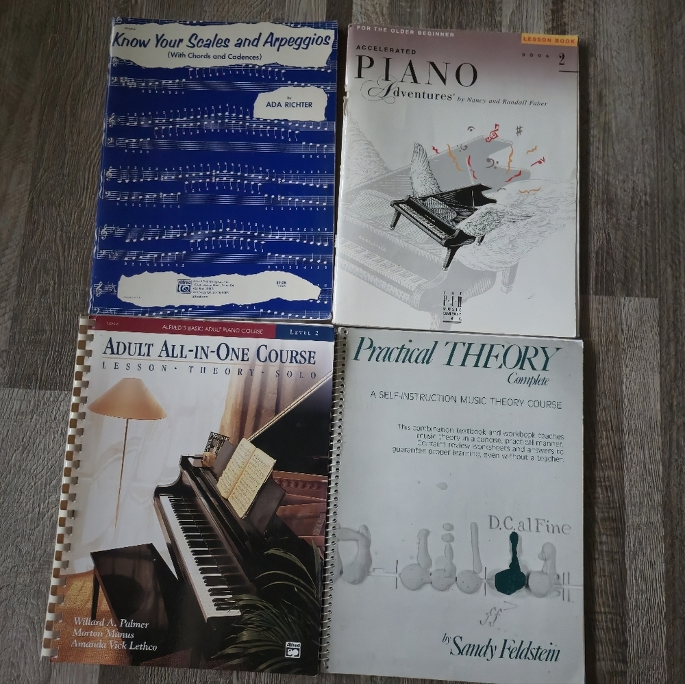 Big Piano Student Book Bundle! 4-Piece Lot: Faber, Alfred Adult, Scales & Theory